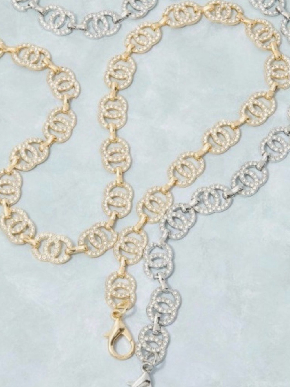 Double Circle Link Chain Belt New - Picture 3 of 5